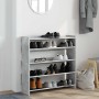 Mueble zapatero madera contrachapada gris hormigón 80x25x81 cm de , Zapateros y organizadores de calzado - Ref: Foro24-859908...