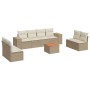 Set de sofás de jardín 9 pzas con cojines ratán sintético beige en Conjuntos de jardín | Comprar online en Foru.es