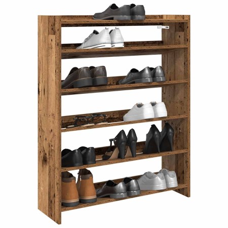 Mueble zapatero madera contrachapada madera vieja 80x25x100 cm de , Zapateros y organizadores de calzado - Ref: Foro24-859903...