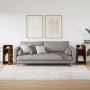 Mesas auxiliares 2 uds con estante ahumado roble 25,5x27x60 cm de , Mesas auxiliares - Ref: Foro24-858551, Precio: 40,16 €, D...