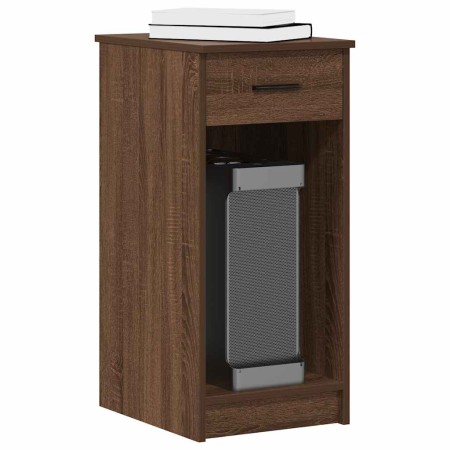 Torre de ordenador con cajón roble marrón 35x45x77 cm de , Escritorios - Ref: Foro24-858746, Precio: 62,99 €, Descuento: %