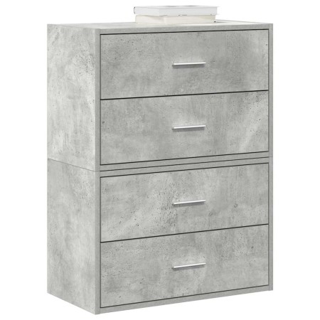Armarios con 2 cajones 2 uds gris hormigón 60x31x40 cm de , Cajoneras - Ref: Foro24-858828, Precio: 96,96 €, Descuento: %