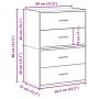 Armarios con 2 cajones 2 uds gris hormigón 60x31x40 cm de , Cajoneras - Ref: Foro24-858828, Precio: 96,96 €, Descuento: %