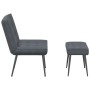 Sillón de relax con reposapiés terciopelo gris oscuro de , Sillas - Ref: Foro24-4012328, Precio: 90,17 €, Descuento: %