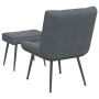 Sillón de relax con reposapiés terciopelo gris oscuro de , Sillas - Ref: Foro24-4012328, Precio: 90,17 €, Descuento: %