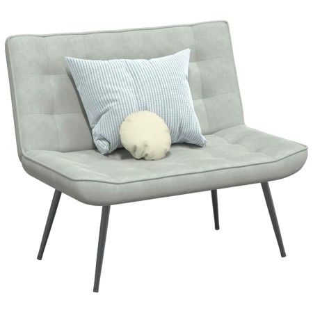 Banco de terciopelo gris claro 110x74x84 cm de , Bancos - Ref: Foro24-4012337, Precio: 137,23 €, Descuento: %