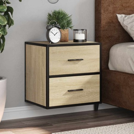 Mesitas de noche de pared 2 unidades roble Sonoma 40x31x39,5 cm de , Mesitas de noche - Ref: Foro24-848727, Precio: 79,65 €, ...