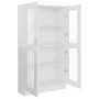 Vitrina de madera ingeniería blanco brillo 82,5x30,5x150 cm de vidaXL, Librerías y estanterías - Ref: Foro24-802765, Precio: ...