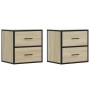 Mesitas de noche de pared 2 unidades roble Sonoma 40x31x39,5 cm de , Mesitas de noche - Ref: Foro24-848727, Precio: 79,65 €, ...