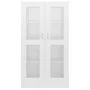 Vitrina de madera ingeniería blanco brillo 82,5x30,5x150 cm de vidaXL, Librerías y estanterías - Ref: Foro24-802765, Precio: ...