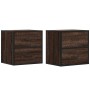 Mesitas de noche pared 2 uds color roble marrón 40x31x39,5 cm de , Mesitas de noche - Ref: Foro24-848733, Precio: 83,07 €, De...