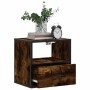 Mesita de noche de pared color roble ahumado 40x31x39,5 cm de , Mesitas de noche - Ref: Foro24-848738, Precio: 41,36 €, Descu...