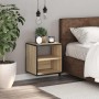 Mesita de noche de pared color roble ahumado 40x31x39,5 cm de , Mesitas de noche - Ref: Foro24-848746, Precio: 33,21 €, Descu...