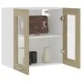 Armario colgante vidrio y madera ingeniería roble 60x31x60 cm de vidaXL, Armarios de cocina - Ref: Foro24-802524, Precio: 56,...