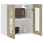 Armario colgante vidrio y madera ingeniería roble 60x31x60 cm de vidaXL, Armarios de cocina - Ref: Foro24-802524, Precio: 57,...