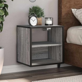 Mesita de noche de pared gris sonoma 40x31x39,5 cm de , Mesitas de noche - Ref: Foro24-848750, Precio: 34,12 €, Descuento: %