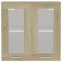 Armario colgante vidrio y madera ingeniería roble 60x31x60 cm de vidaXL, Armarios de cocina - Ref: Foro24-802524, Precio: 56,...