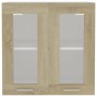 Armario colgante vidrio y madera ingeniería roble 60x31x60 cm de vidaXL, Armarios de cocina - Ref: Foro24-802524, Precio: 57,...