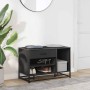 Banco zapatero madera de ingeniería y metal negro 80x40x53,5 cm de , Bancos para recibidores y almacenamiento - Ref: Foro24-8...