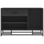 Banco zapatero madera de ingeniería y metal negro 80x40x53,5 cm de , Bancos para recibidores y almacenamiento - Ref: Foro24-8...