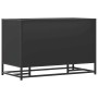 Banco zapatero madera de ingeniería y metal negro 80x40x53,5 cm de , Bancos para recibidores y almacenamiento - Ref: Foro24-8...
