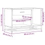 Banco zapatero madera de ingeniería y metal negro 80x40x53,5 cm de , Bancos para recibidores y almacenamiento - Ref: Foro24-8...
