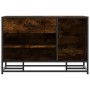 Banco zapatero madera de ingeniería roble ahumado 80x40x53,5 cm de , Bancos para recibidores y almacenamiento - Ref: Foro24-8...