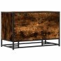 Banco zapatero madera de ingeniería roble ahumado 80x40x53,5 cm de , Bancos para recibidores y almacenamiento - Ref: Foro24-8...