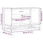 Banco zapatero madera de ingeniería roble ahumado 80x40x53,5 cm de , Bancos para recibidores y almacenamiento - Ref: Foro24-8...