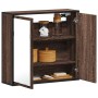Armario con espejo baño madera marrón roble 65x20x60 cm de , Tocadores de baño - Ref: Foro24-849258, Precio: 71,92 €, Descuen...