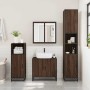 Armario con espejo baño madera marrón roble 65x20x60 cm de , Tocadores de baño - Ref: Foro24-849258, Precio: 71,92 €, Descuen...