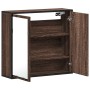 Armario con espejo baño madera marrón roble 65x20x60 cm de , Tocadores de baño - Ref: Foro24-849258, Precio: 71,92 €, Descuen...