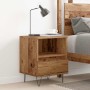 Mesita de noche madera ingeniería madera envejecida 40x35x50 cm de , Mesitas de noche - Ref: Foro24-857358, Precio: 42,24 €, ...