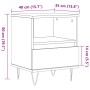 Mesita de noche madera ingeniería madera envejecida 40x35x50 cm de , Mesitas de noche - Ref: Foro24-857358, Precio: 42,24 €, ...