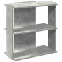 Librería de 3 niveles madera gris hormigón 60x30x60 cm de , Librerías y estanterías - Ref: Foro24-860250, Precio: 36,03 €, De...