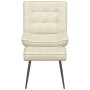 Sillón de relax con taburete terciopelo crema de , Sillas - Ref: Foro24-4012335, Precio: 95,12 €, Descuento: %