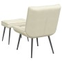 Sillón de relax con taburete terciopelo crema de , Sillas - Ref: Foro24-4012335, Precio: 95,12 €, Descuento: %