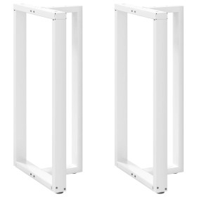 Patas de mesa bar forma T 2 uds acero blanco 60x35x(110-111) cm de , Patas para mesas - Ref: Foro24-4013105, Precio: 147,95 €...