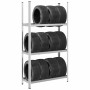 Estantería de 3 capas para neumáticos 2 uds plata 110x40x200 cm de , Estanterías industriales - Ref: Foro24-4016971, Precio: ...