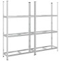 Estantería de 3 capas para neumáticos 2 uds plata 110x40x200 cm de , Estanterías industriales - Ref: Foro24-4016971, Precio: ...