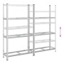 Estantería de 3 capas para neumáticos 2 uds plata 110x40x200 cm de , Estanterías industriales - Ref: Foro24-4016971, Precio: ...
