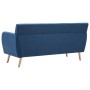 Sofá de 3 plazas tapizado de tela azul 172x70x82 cm en Sofás | Comprar online en Foru.es