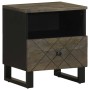 Mesita de noche de madera maciza de mango negra 40x33x46 cm de , Mesitas de noche - Ref: Foro24-4017690, Precio: 62,52 €, Des...