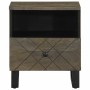 Mesita de noche de madera maciza de mango negra 40x33x46 cm de , Mesitas de noche - Ref: Foro24-4017690, Precio: 62,52 €, Des...