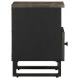 Mesita de noche de madera maciza de mango negra 40x33x46 cm de , Mesitas de noche - Ref: Foro24-4017690, Precio: 62,52 €, Des...