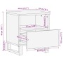 Mesita de noche de madera maciza de mango negra 40x33x46 cm de , Mesitas de noche - Ref: Foro24-4017690, Precio: 62,52 €, Des...