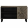 Mueble de TV madera maciza de mango negro 80x33x46 cm de , Almacenamiento para CD y DVD - Ref: Foro24-4017699, Precio: 75,95 ...