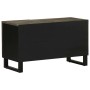 Mueble de TV madera maciza de mango negro 80x33x46 cm de , Almacenamiento para CD y DVD - Ref: Foro24-4017699, Precio: 75,95 ...