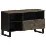 Mueble de TV madera maciza de mango negro 80x33x46 cm de , Almacenamiento para CD y DVD - Ref: Foro24-4017701, Precio: 86,58 ...