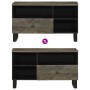 Mueble de TV madera maciza de mango negro 80x33x46 cm de , Almacenamiento para CD y DVD - Ref: Foro24-4017701, Precio: 86,58 ...